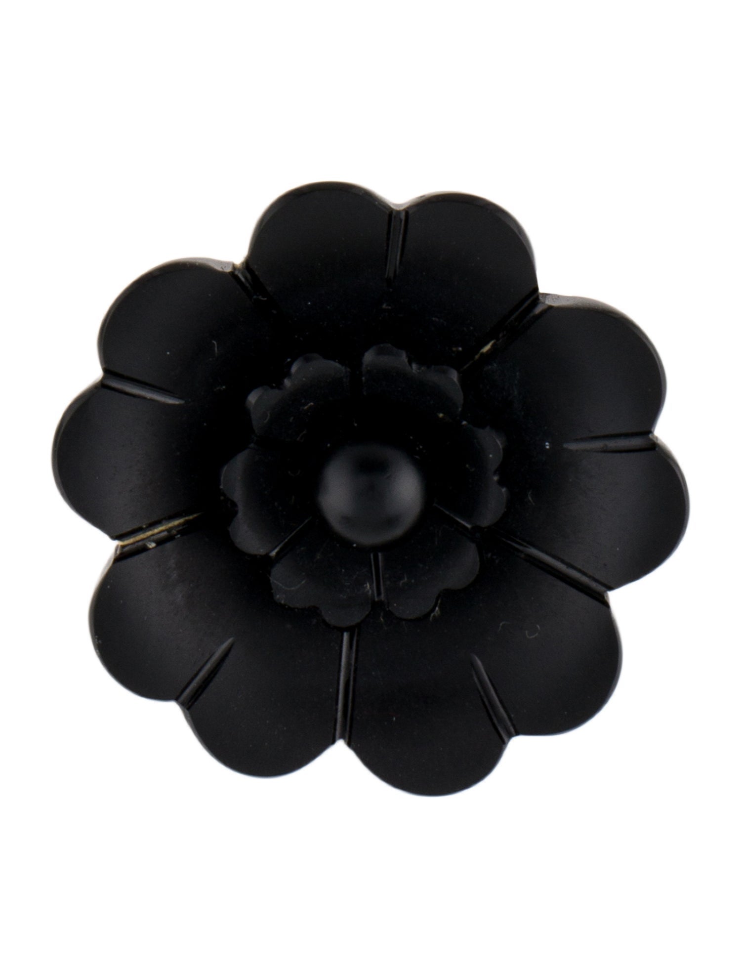 Brooch Onyx Flower Brooch