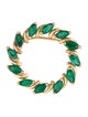 Brooch 14K 2.76ctw Emerald Wreath Brooch