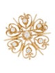 Brooch 14K Diamond Ornate Brooch
