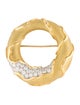 Brooch 18K 1.01ctw Diamond Donut Brooch Pin