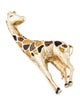 Brooch 14K Enamel Giraffe Brooch Pin