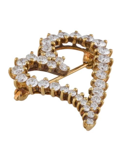 Brooch 18K 2.04ctw Diamond Heart Brooch