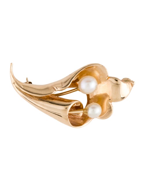 Brooch 14K Pearl Flower Brooch