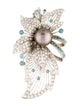 Brooch 18K Pearl & 5.18ctw Diamond Brooch Pin