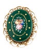 Brooch 14K Enamel Floral Brooch