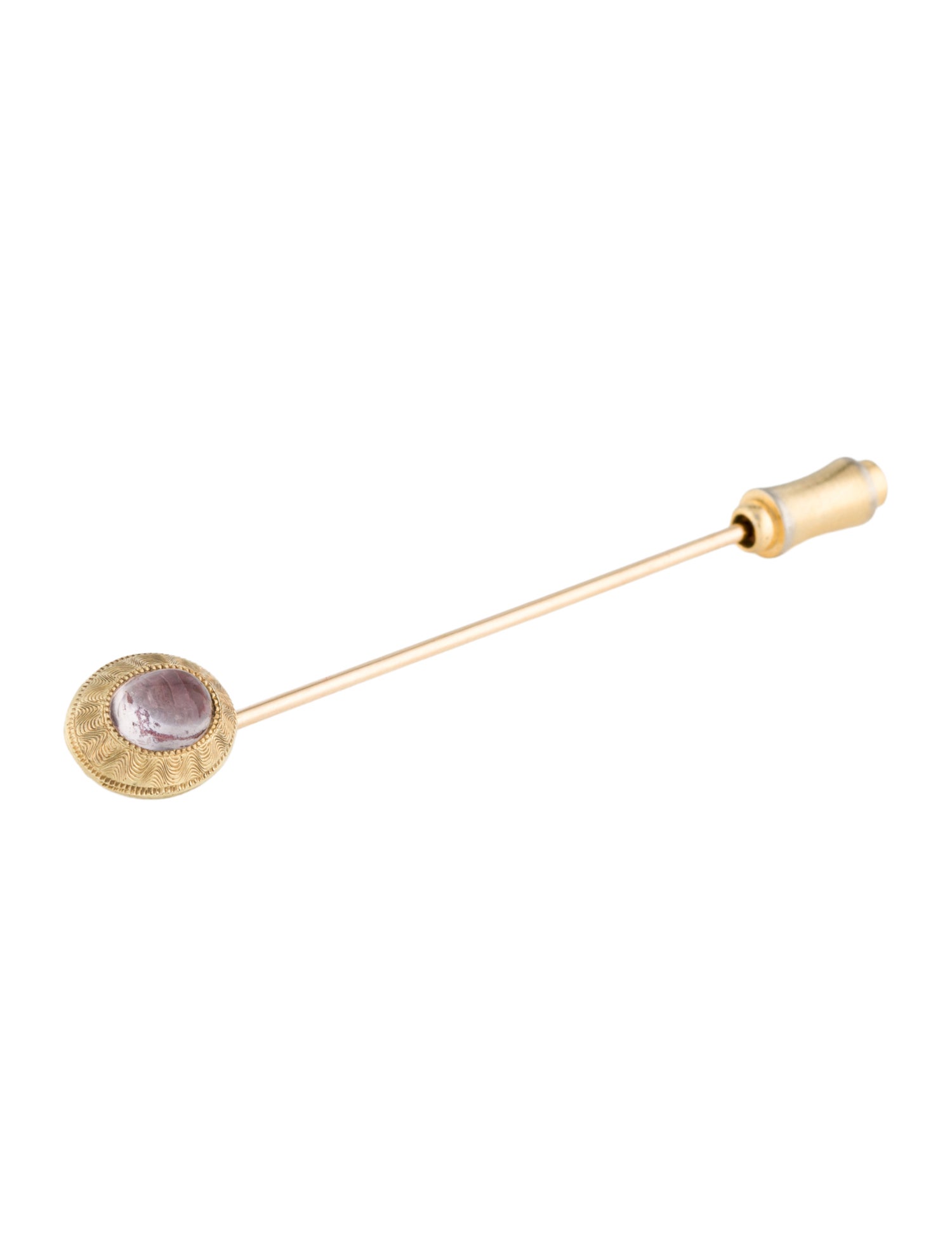 Brooch 14K Amethyst Stick Pin