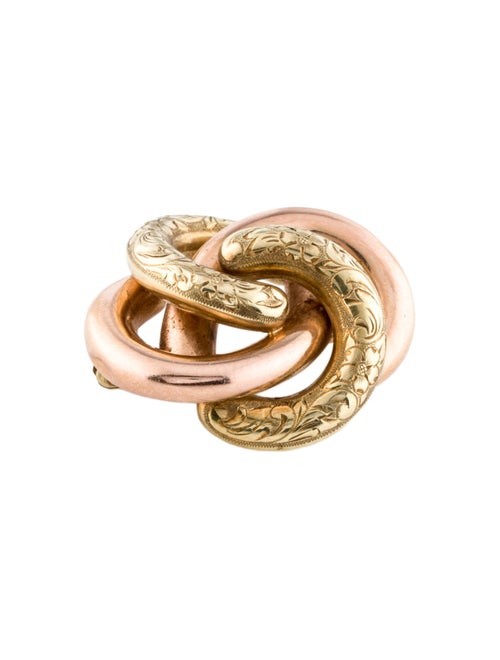Brooch 14K Textured Knot Brooch