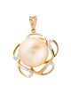 Brooch 18K Pearl & Diamond Pendant
