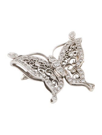 Brooch 14K Diamond Butterfly Pin
