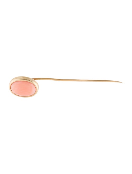Brooch 14K Coral Stick Pin
