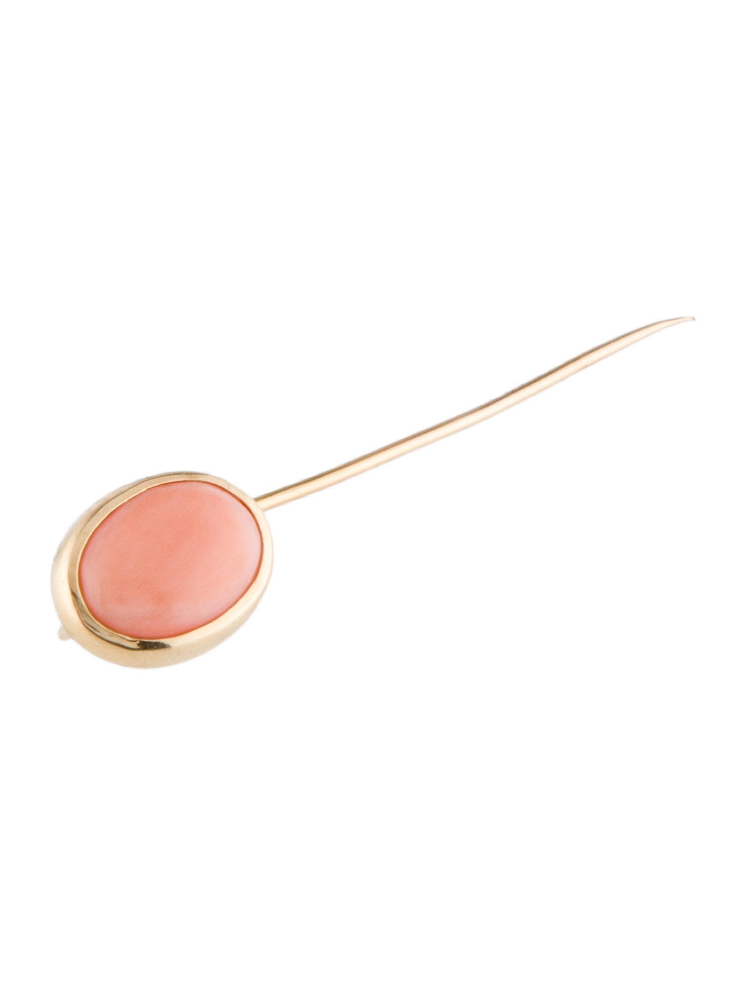 Brooch 14K Coral Stick Pin