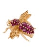 Brooch 14K 1.13ctw Ruby Cluster Bee Brooch