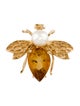 Brooch 14K Pearl & 2.42ct Citrine Bug Pin