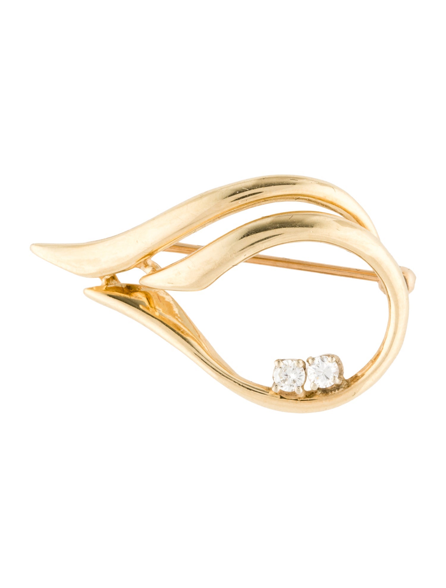 Brooch 14K Diamond Pin Brooch