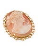 Brooch 18K Shell Cameo Convertible Brooch