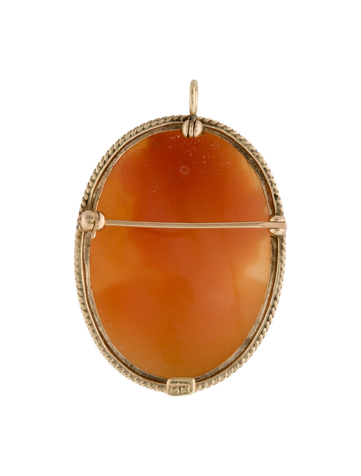 Brooch 14K Shell Pendant