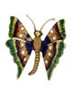Brooch 18K Enamel Butterfly Pin Brooch
