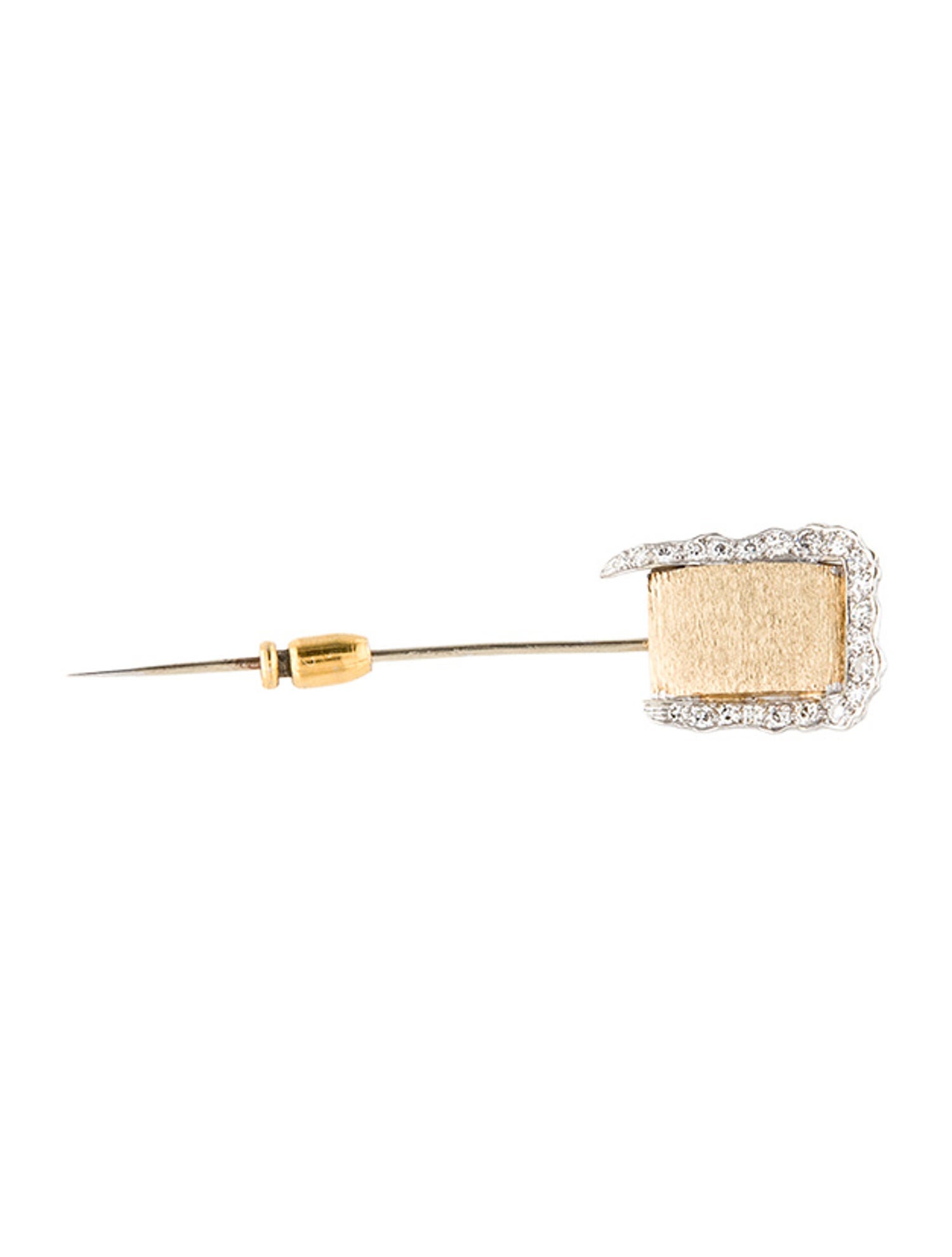 Brooch 14K Diamond Stick Pin