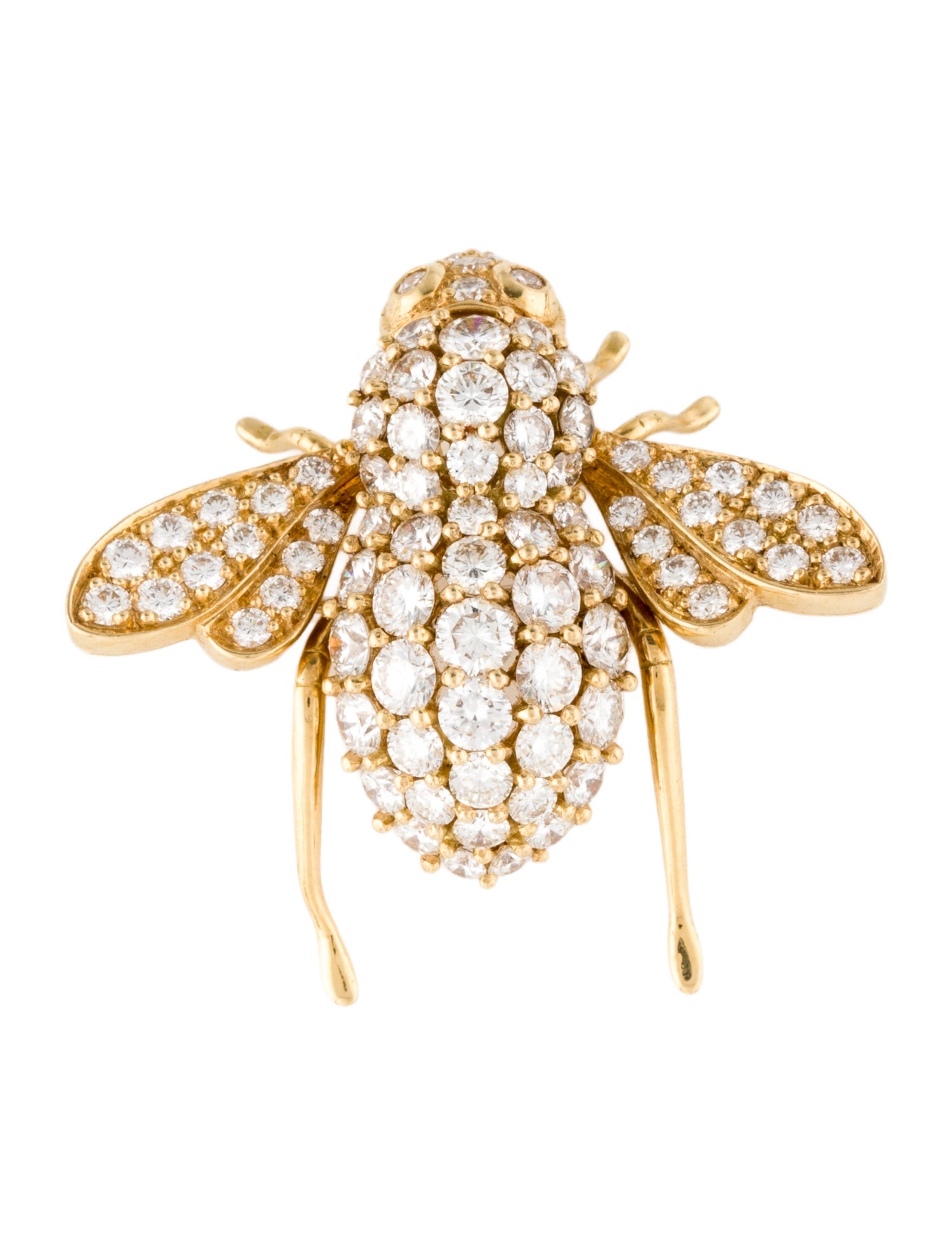 Brooch 18K 2.44ctw Diamond Bee Pin