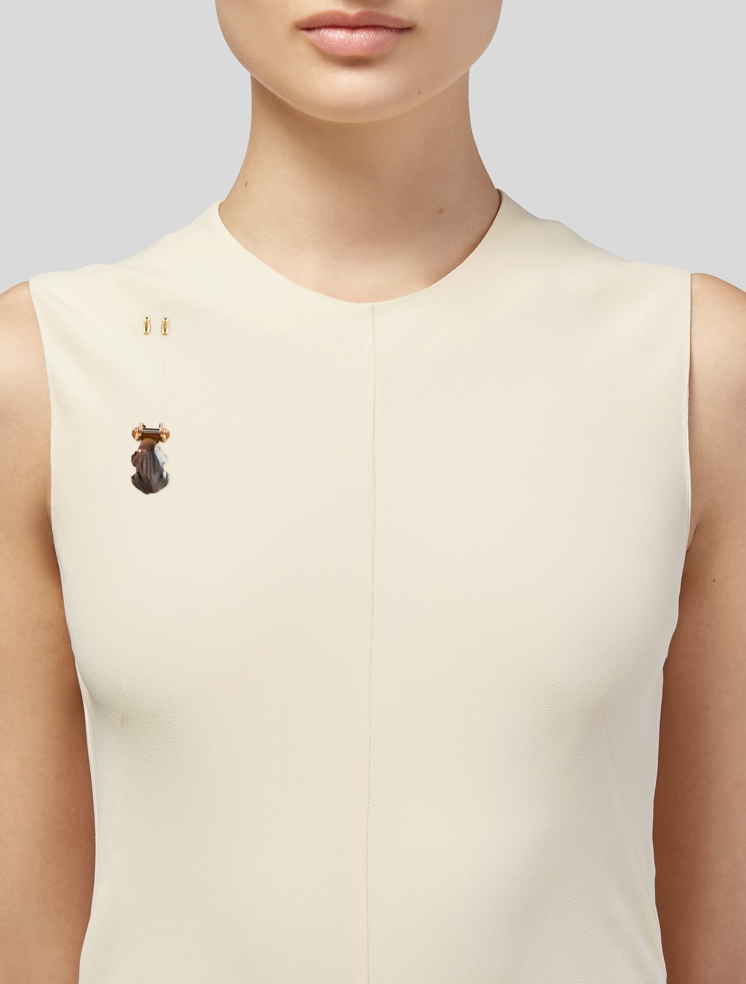 Brooch 18K Agate & Carnelian Frog Pin