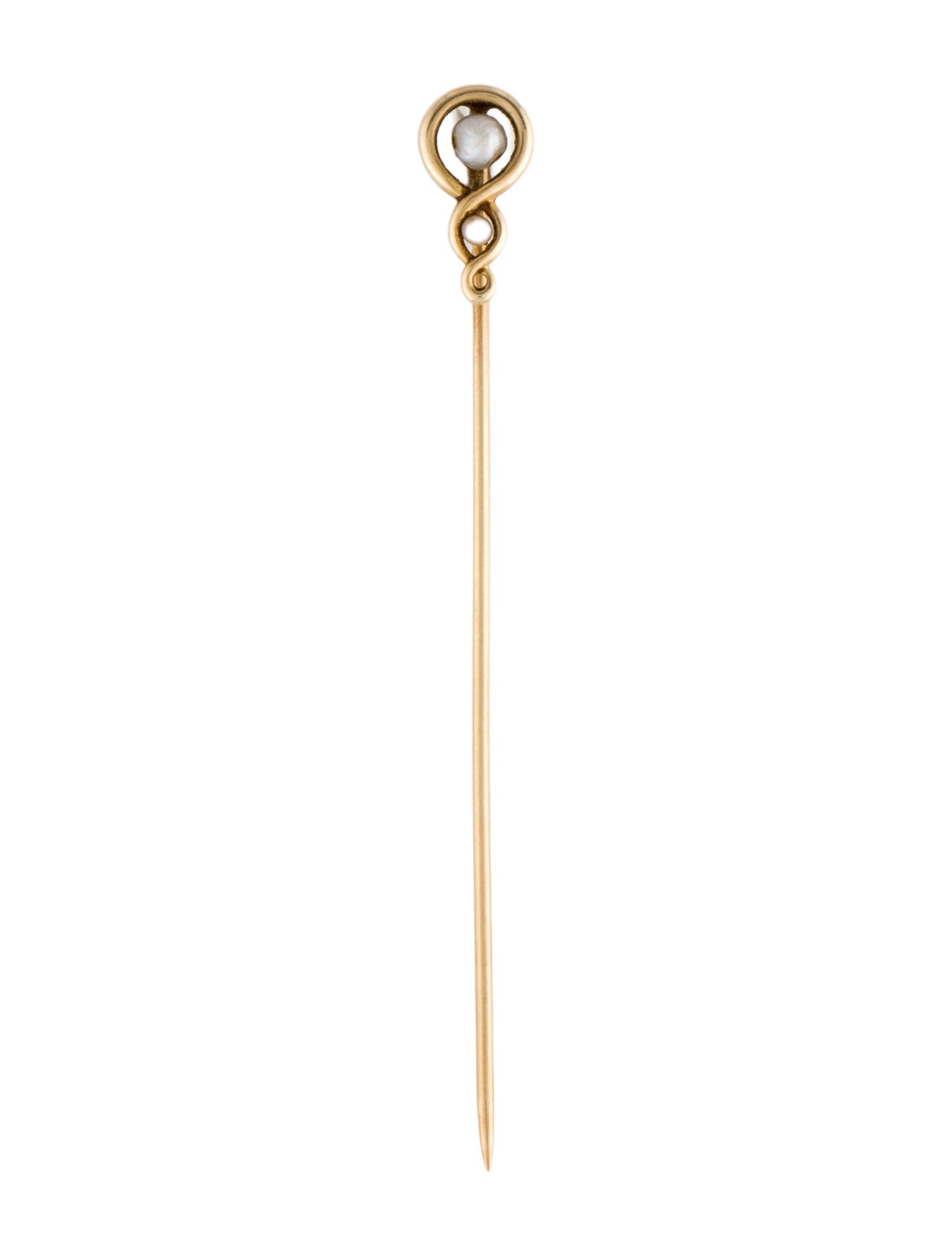 Brooch 14K Pearl Stick Pin