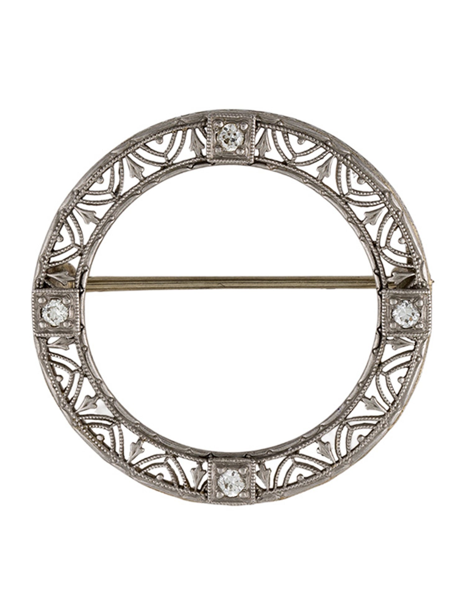 Brooch Platinum Diamond