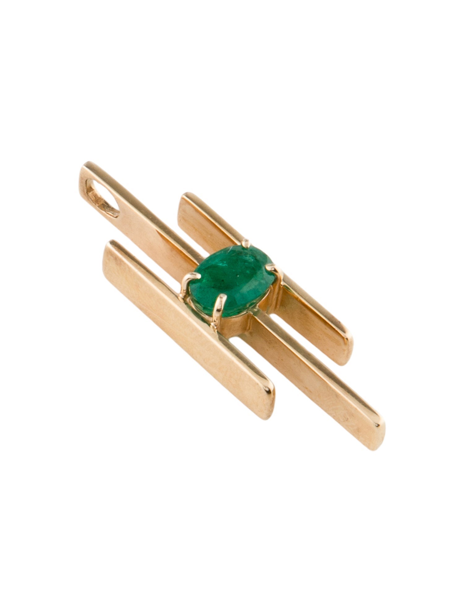 Brooch 18K Emerald Pendant