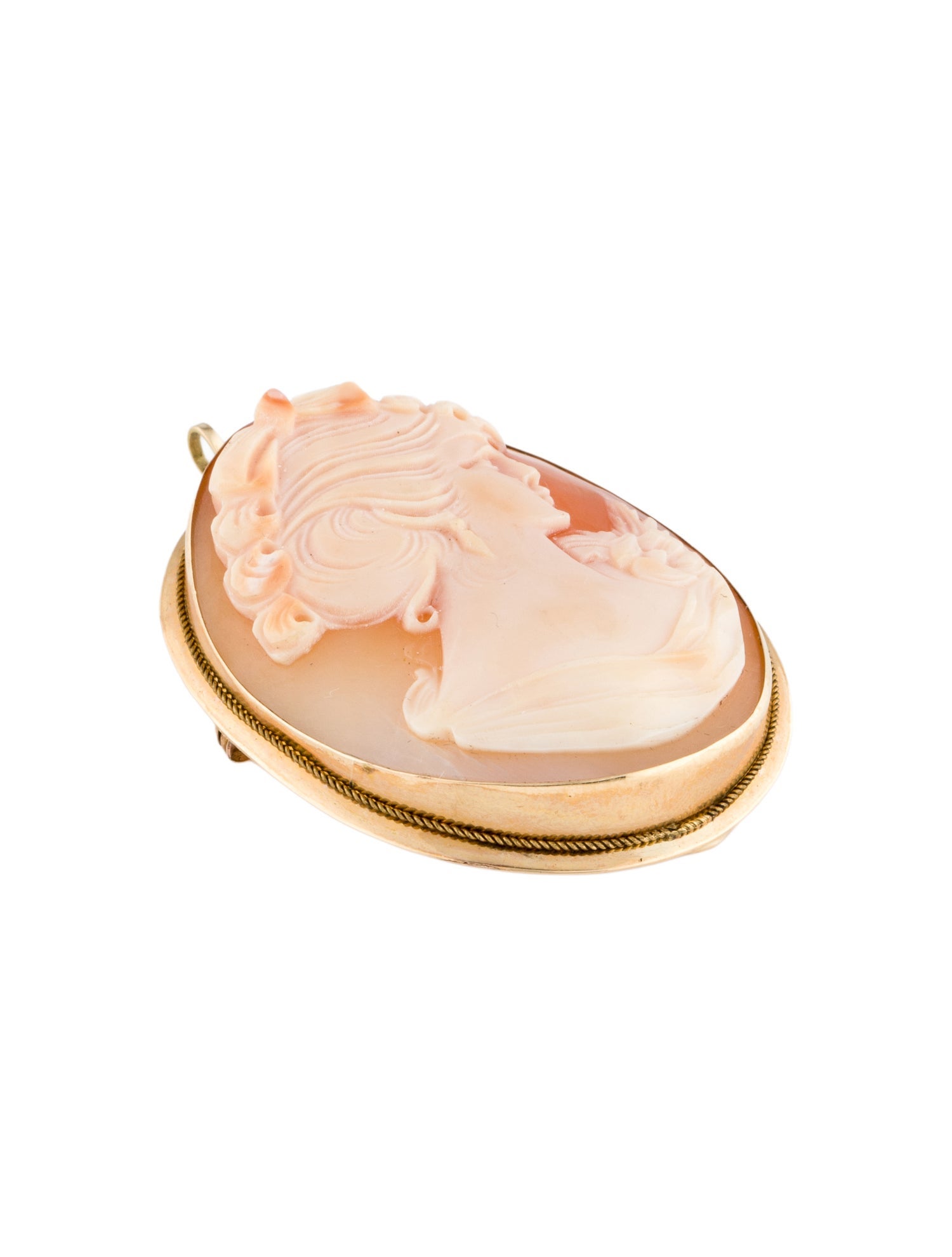 Brooch 18K Shell Cameo