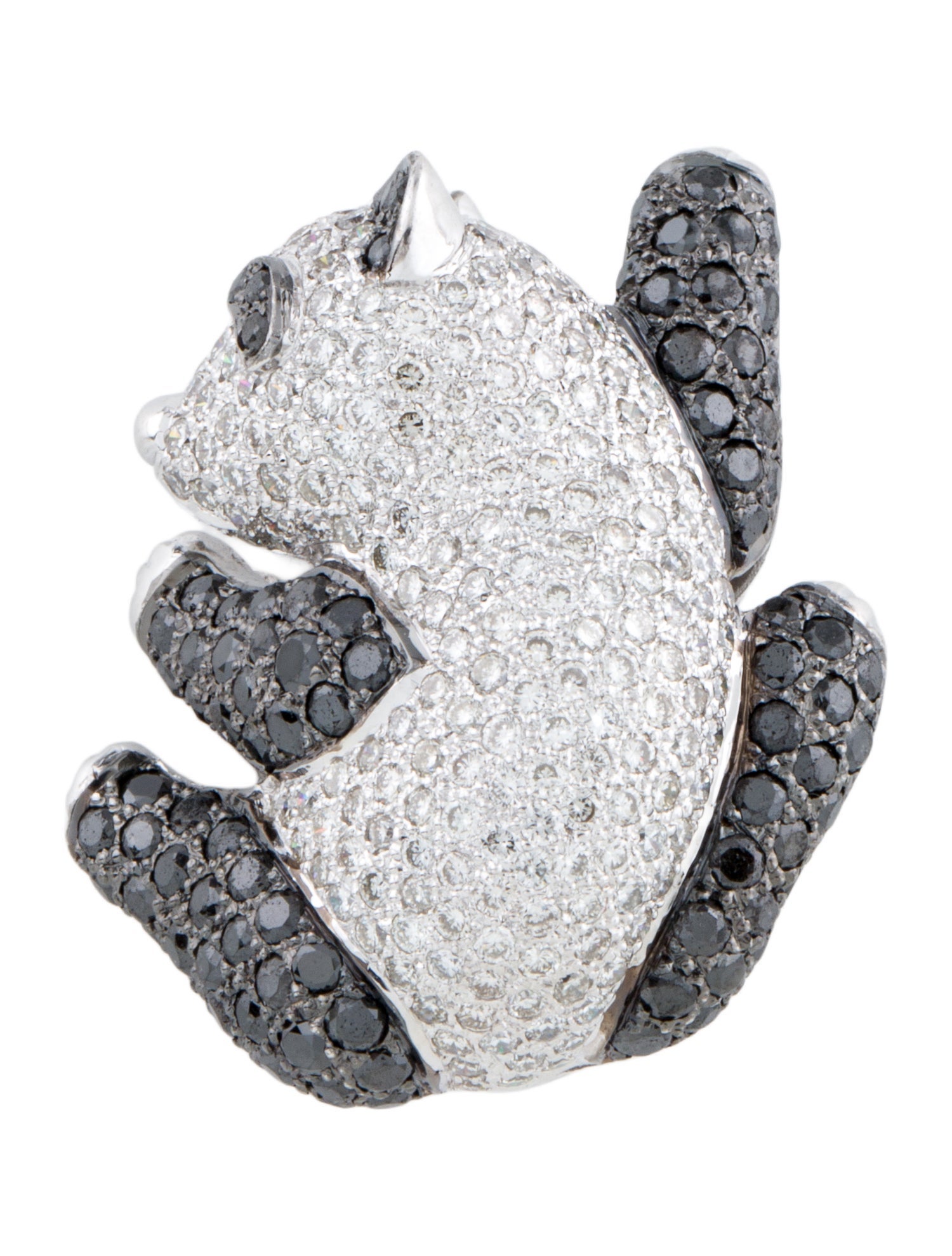 Brooch 18K 2.72ctw Diamond Panda