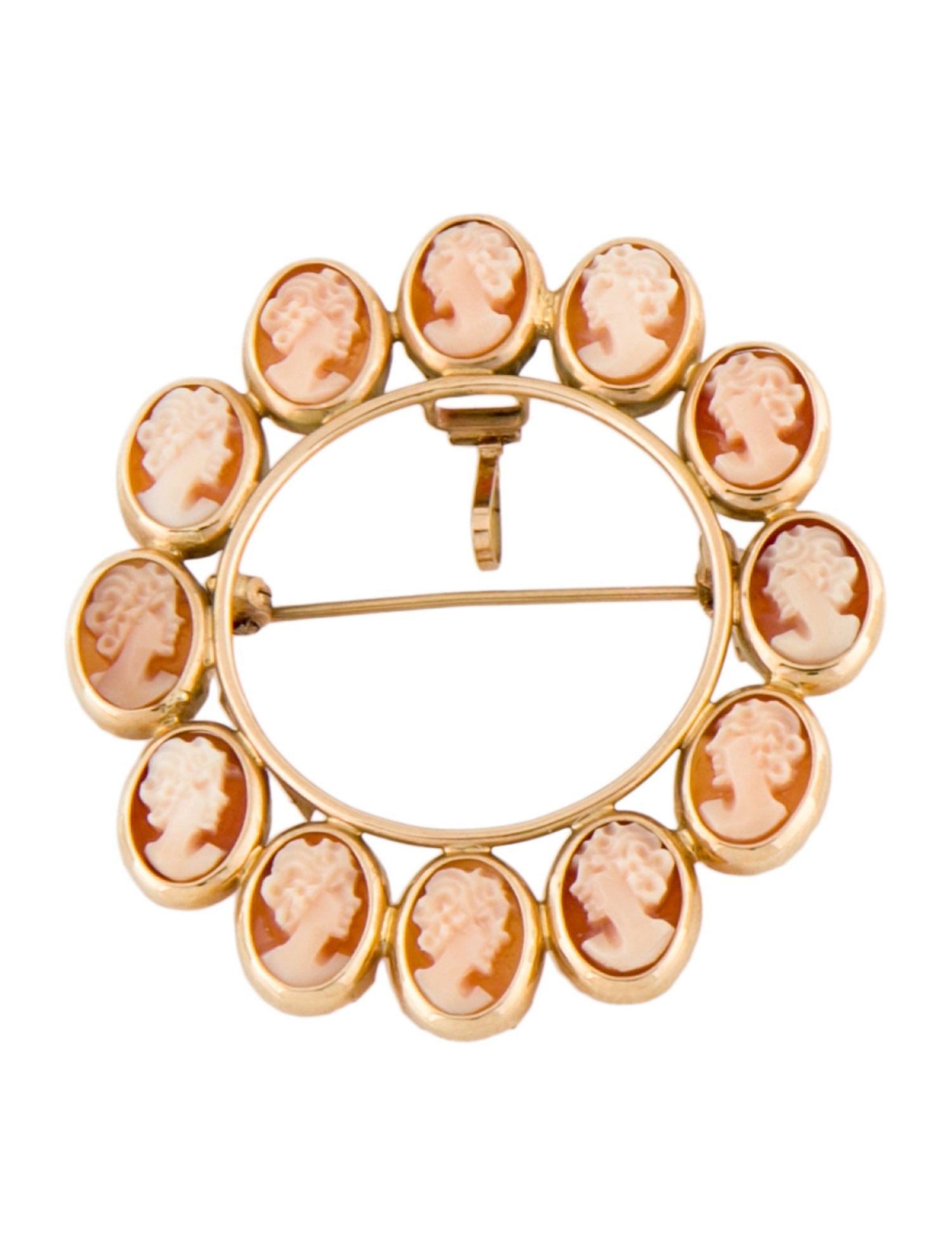 Brooch 14K Convertible Cameo Pendant