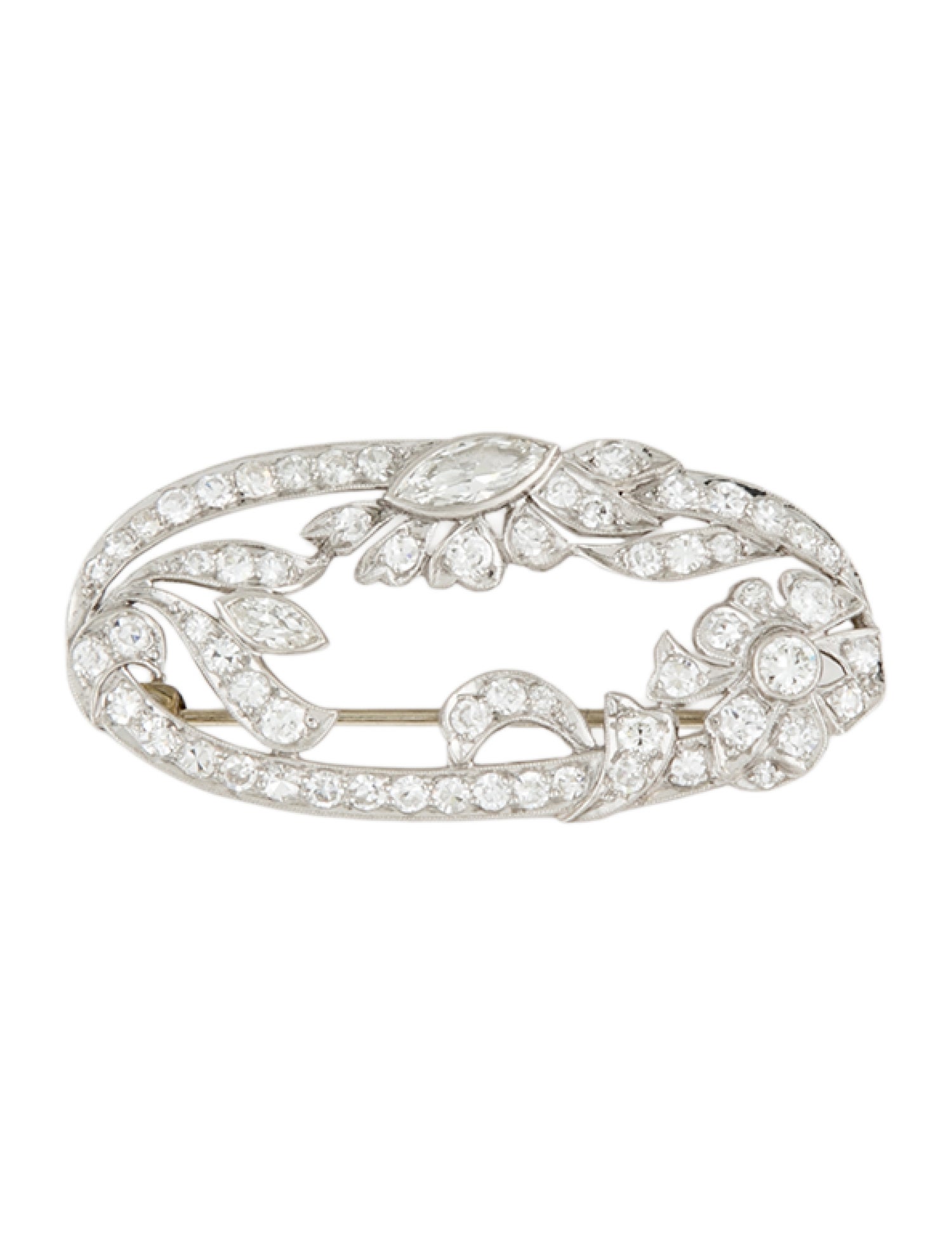 Brooch Platinum Diamond