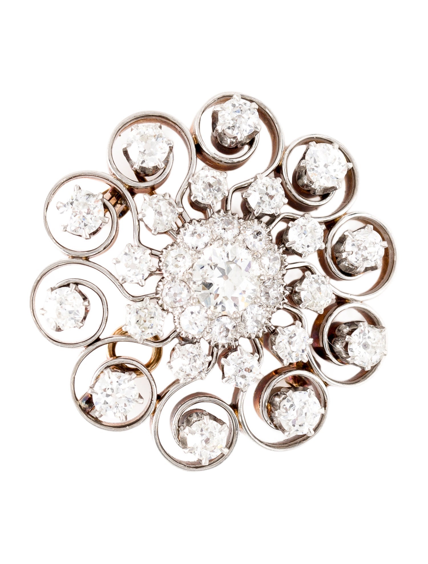 Brooch 5.12ctw Diamond Pendant Pin