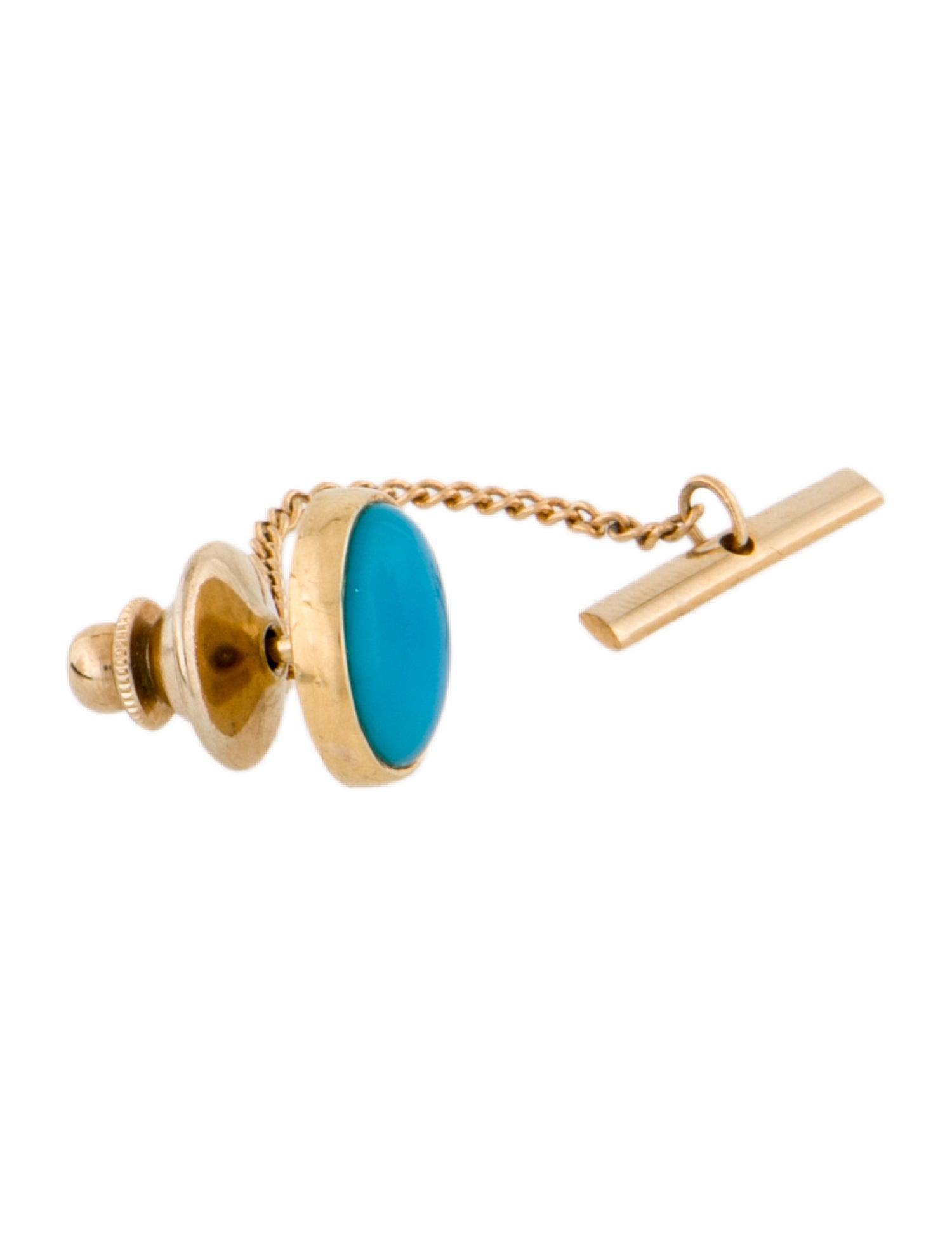 Brooch Turquoise Tie Tack Pin