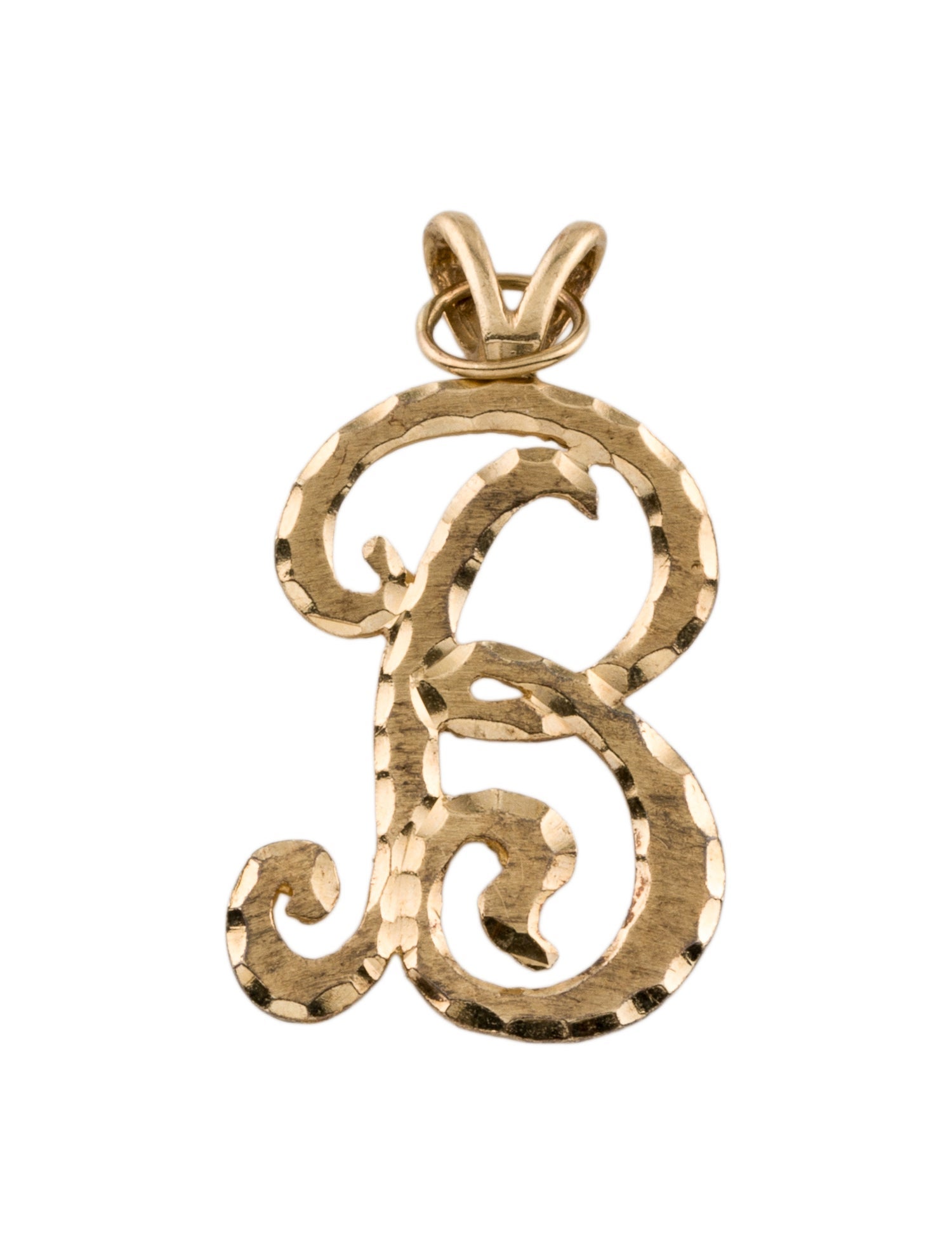 Brooch 14K Inital 'B' Pendant
