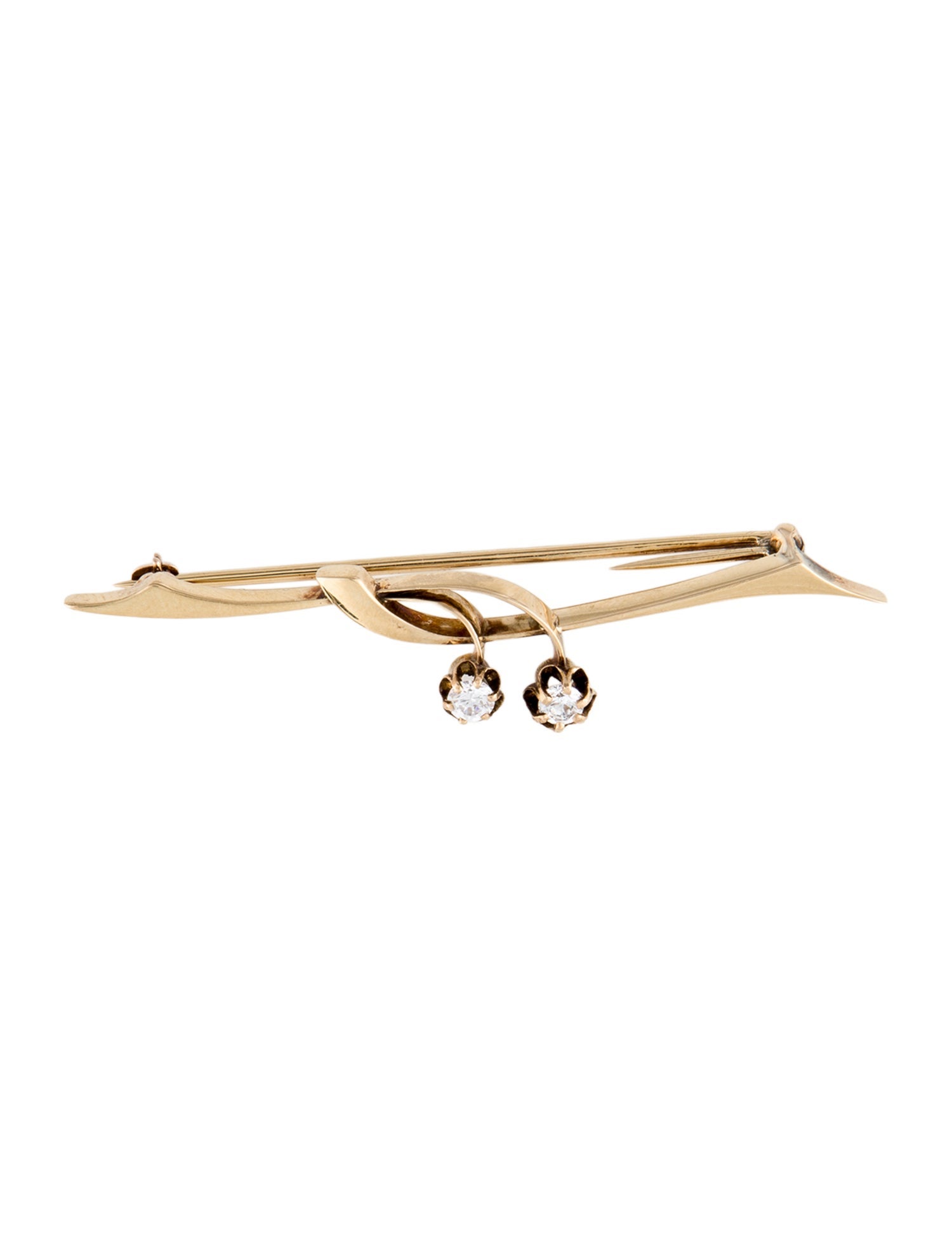 Brooch 14K Cubic Zirconia