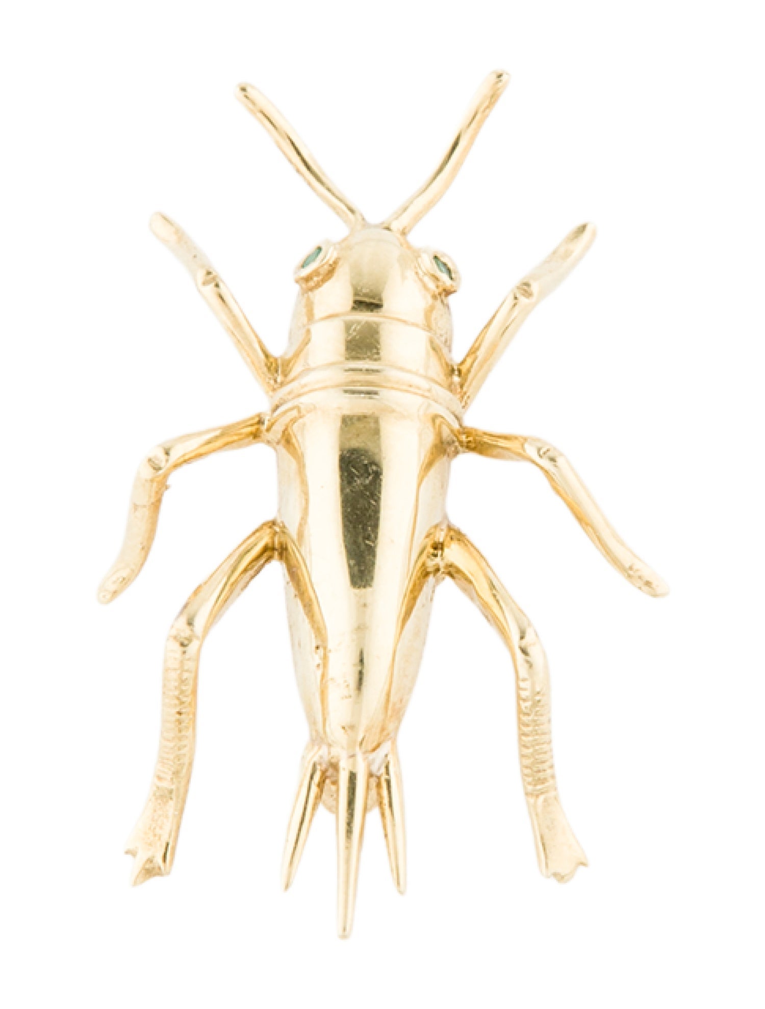 Brooch 18K Emerald Insect
