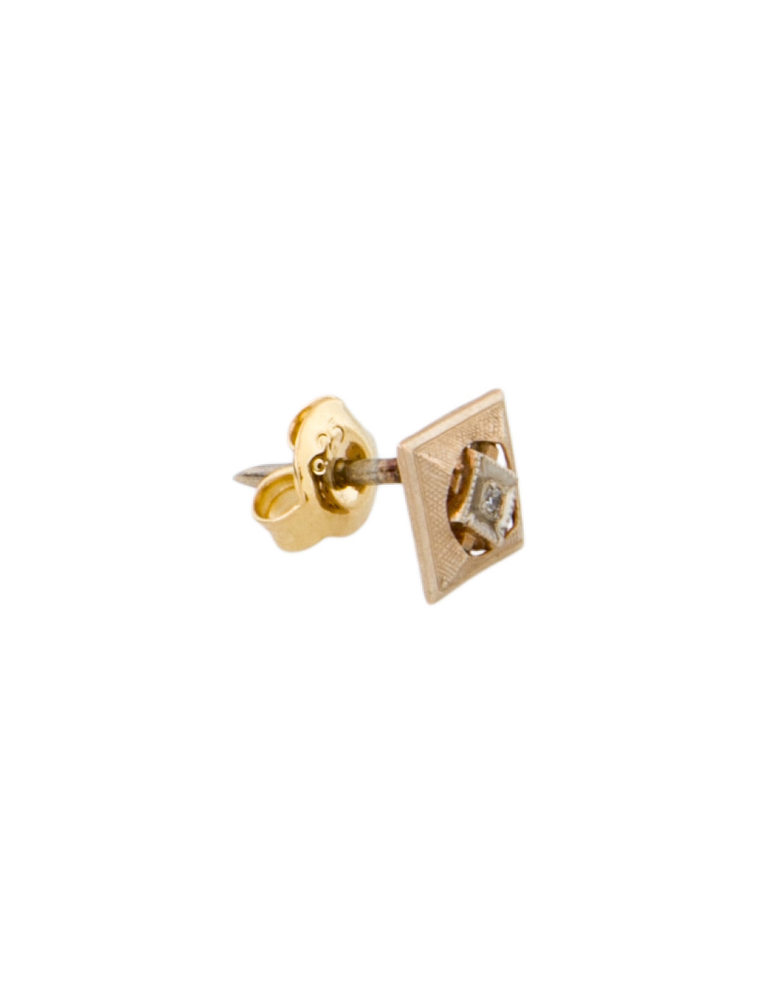Brooch Anson 14K Diamond Square Lapel Pin