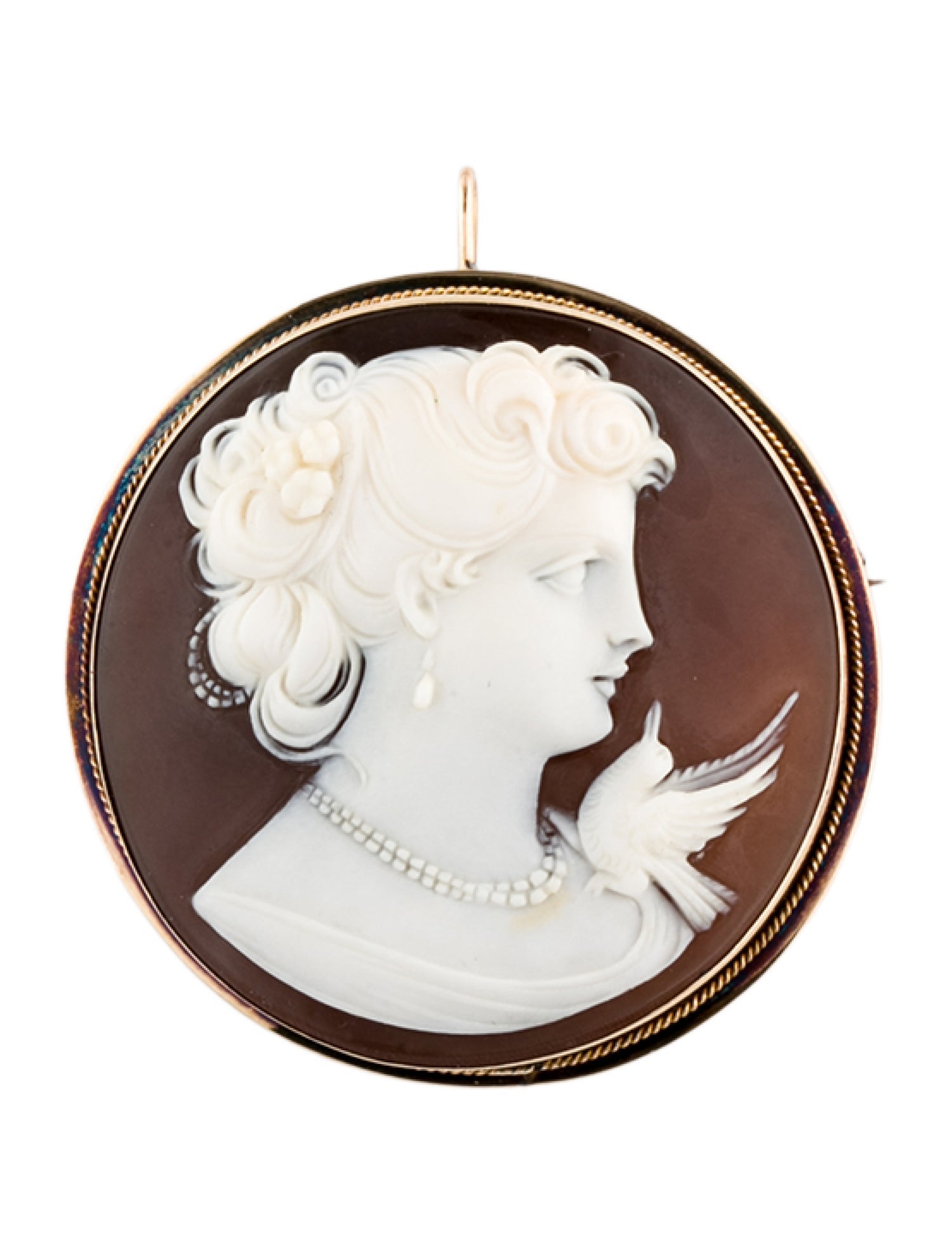 Brooch 18K Shell Cameo