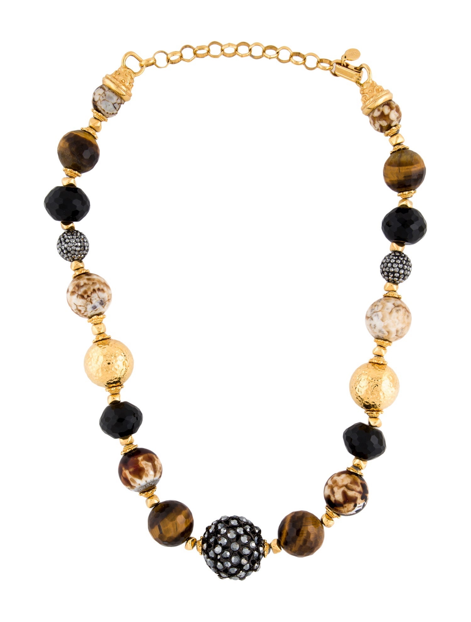 Barrera Crystal & Multistone Beaded Collar Necklace