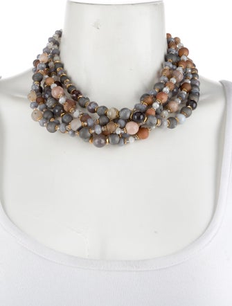 Barrera Bead Multistrand Collar Necklace