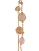 Barrera Crystal & Stone Double Strand Chain Station Necklace