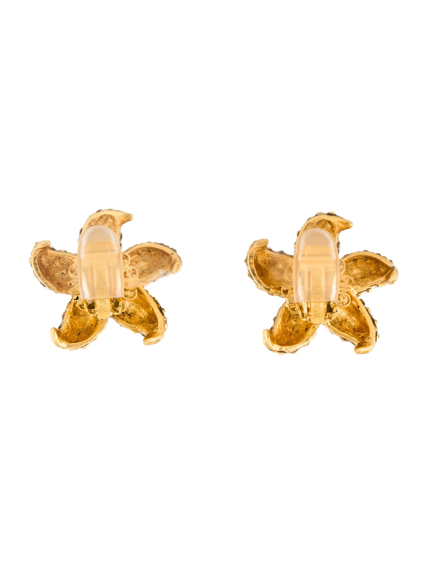 Barrera Crystal Starfish Clip-On Earrings