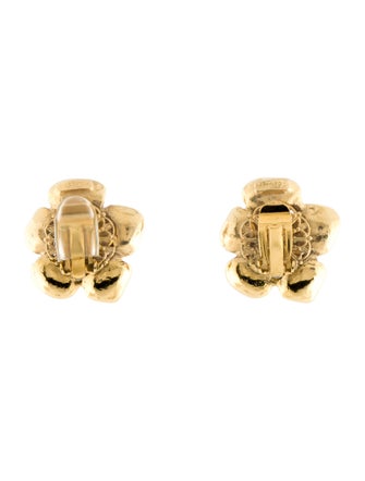 Barrera Faux Pearl Floral Clip-On Earrings