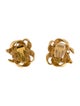 Barrera Faux Pearl Leaf Clip-On Earrings