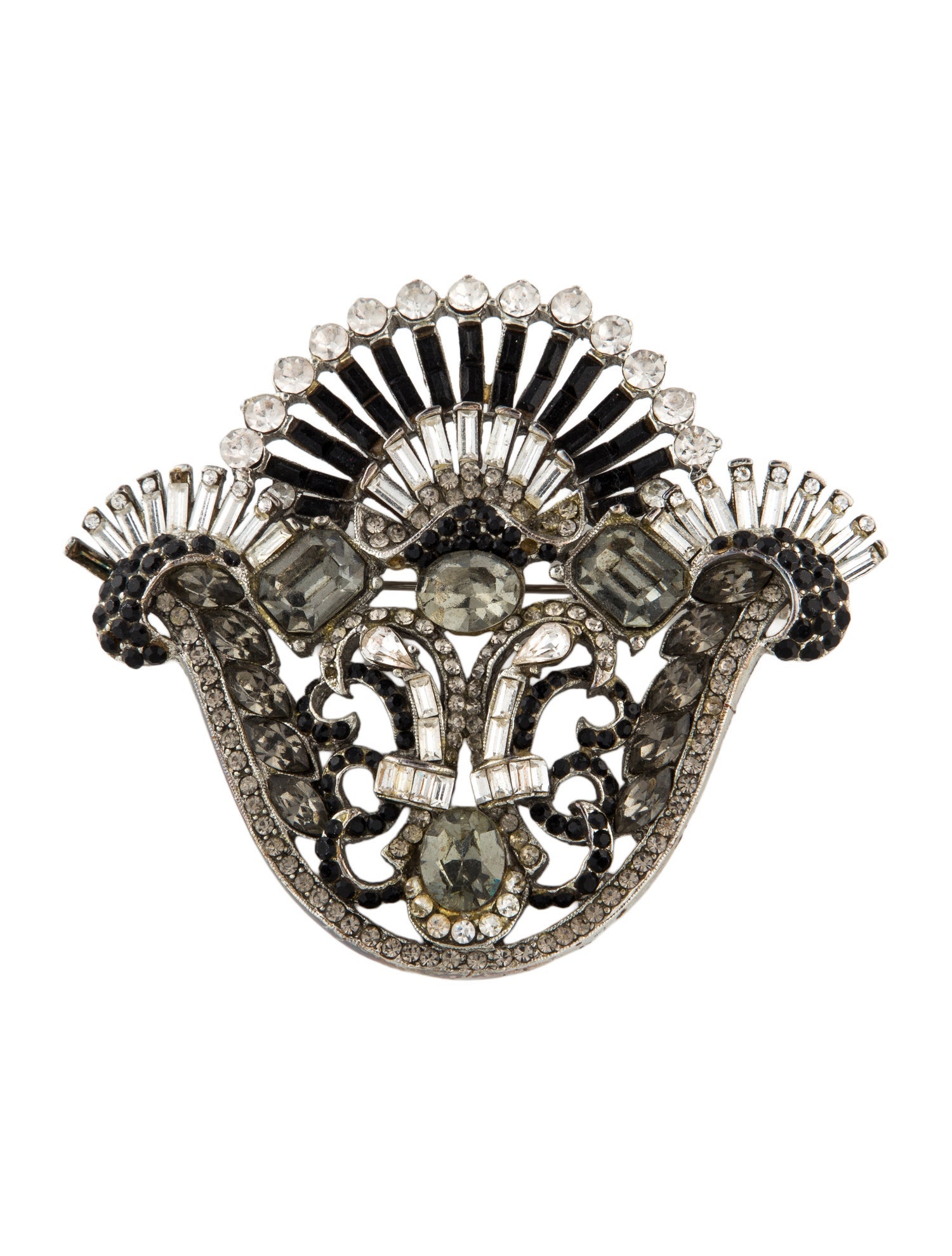Barrera Vintage Crystal Brooch Pin