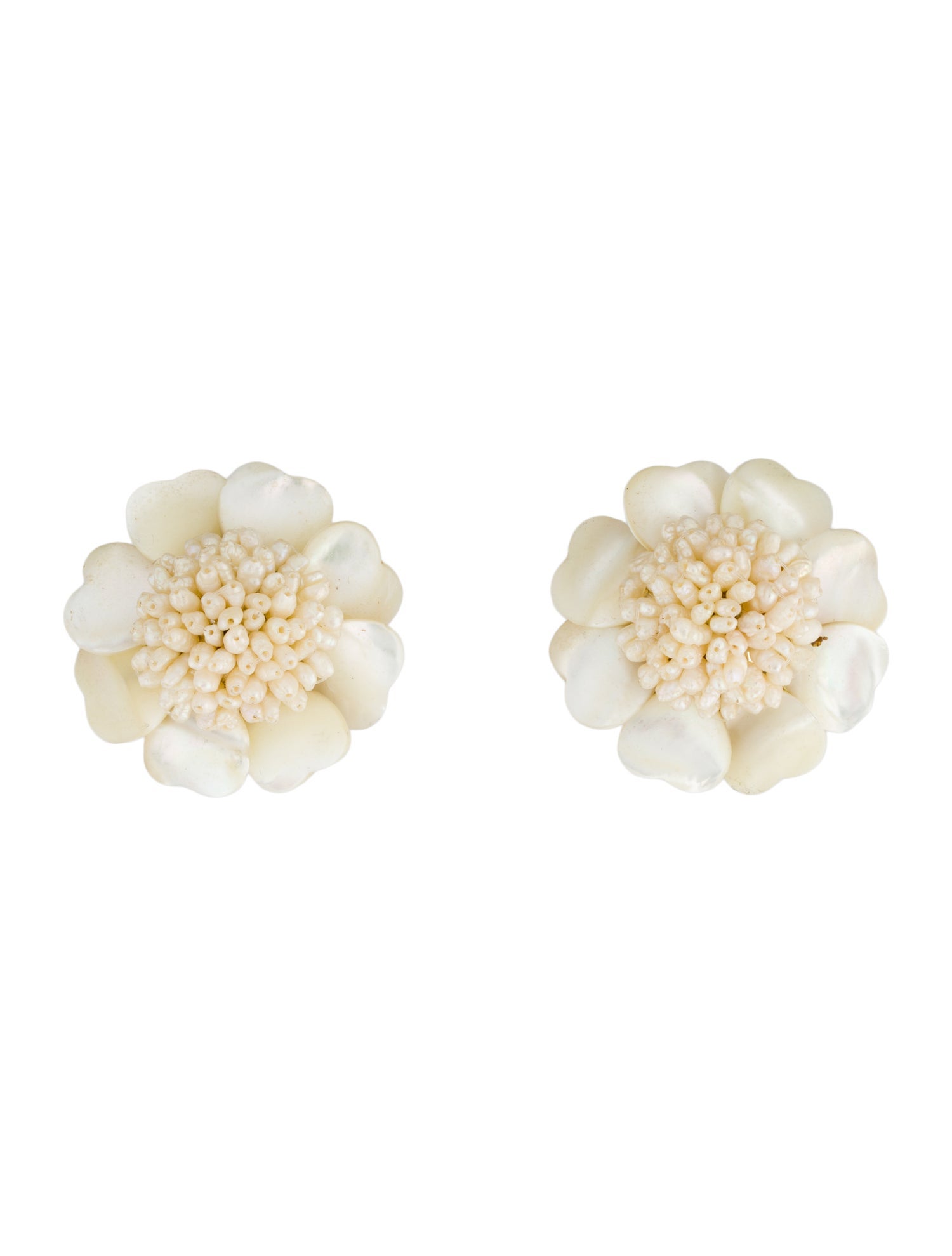 Barrera Pearl & Mother Of Pearl Clip-On Earrings