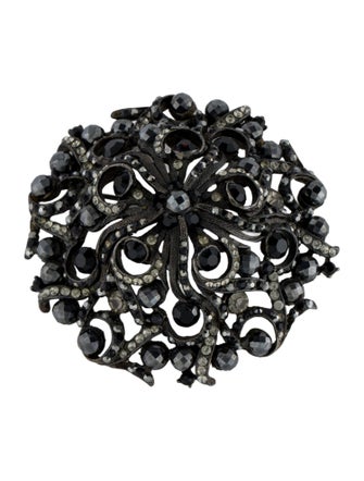 Barrera Crystal Swirl Brooch