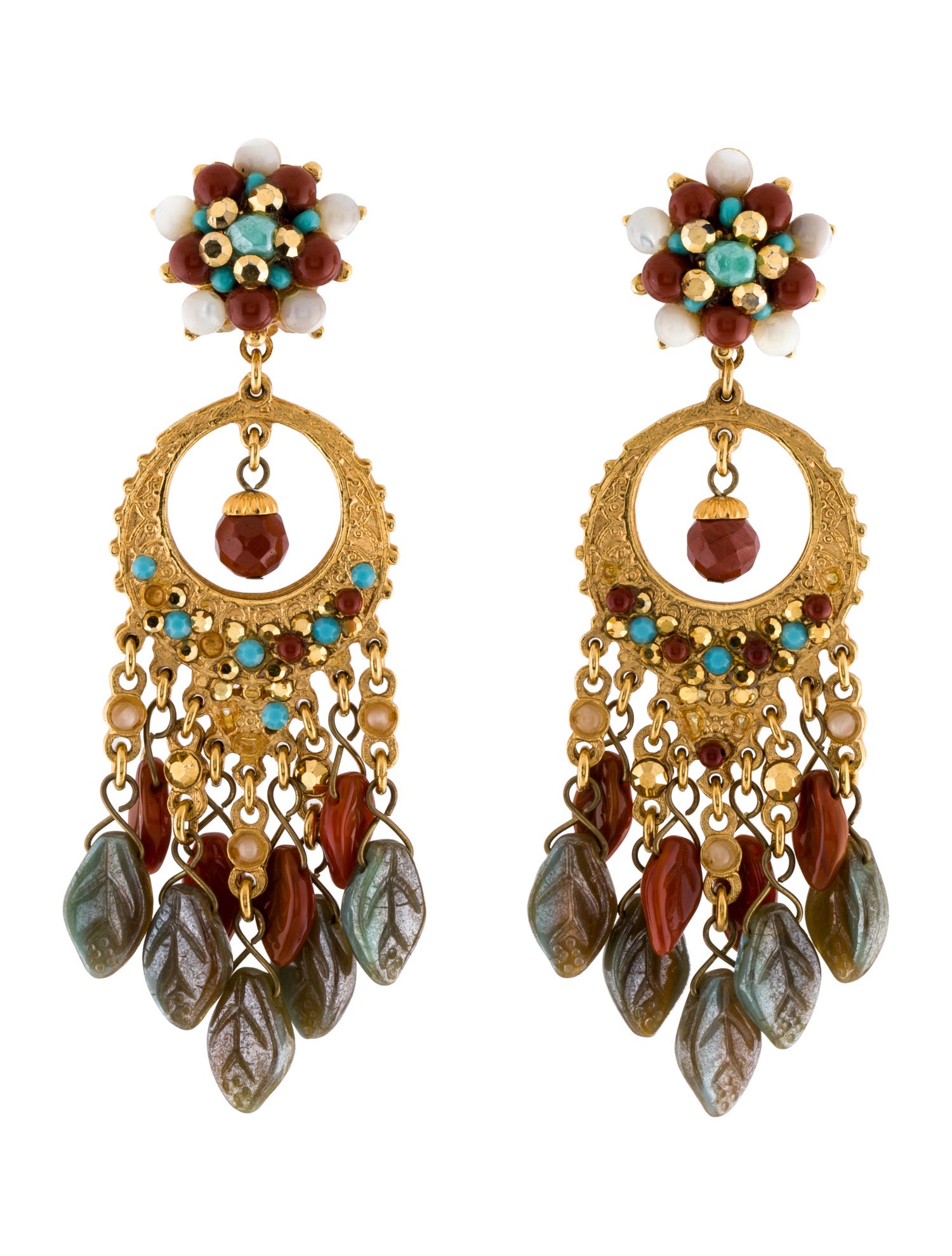 Barrera Crystal Chandelier Clip-On Earrings