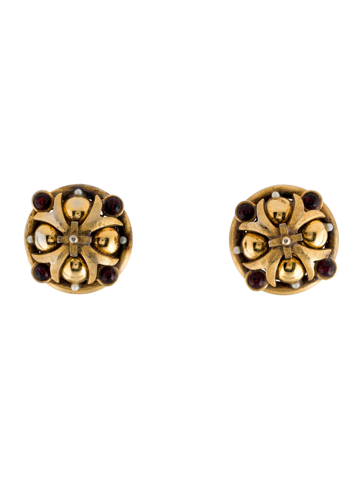 Barrera Faux Pearl & Crystal Clip-On Earrings