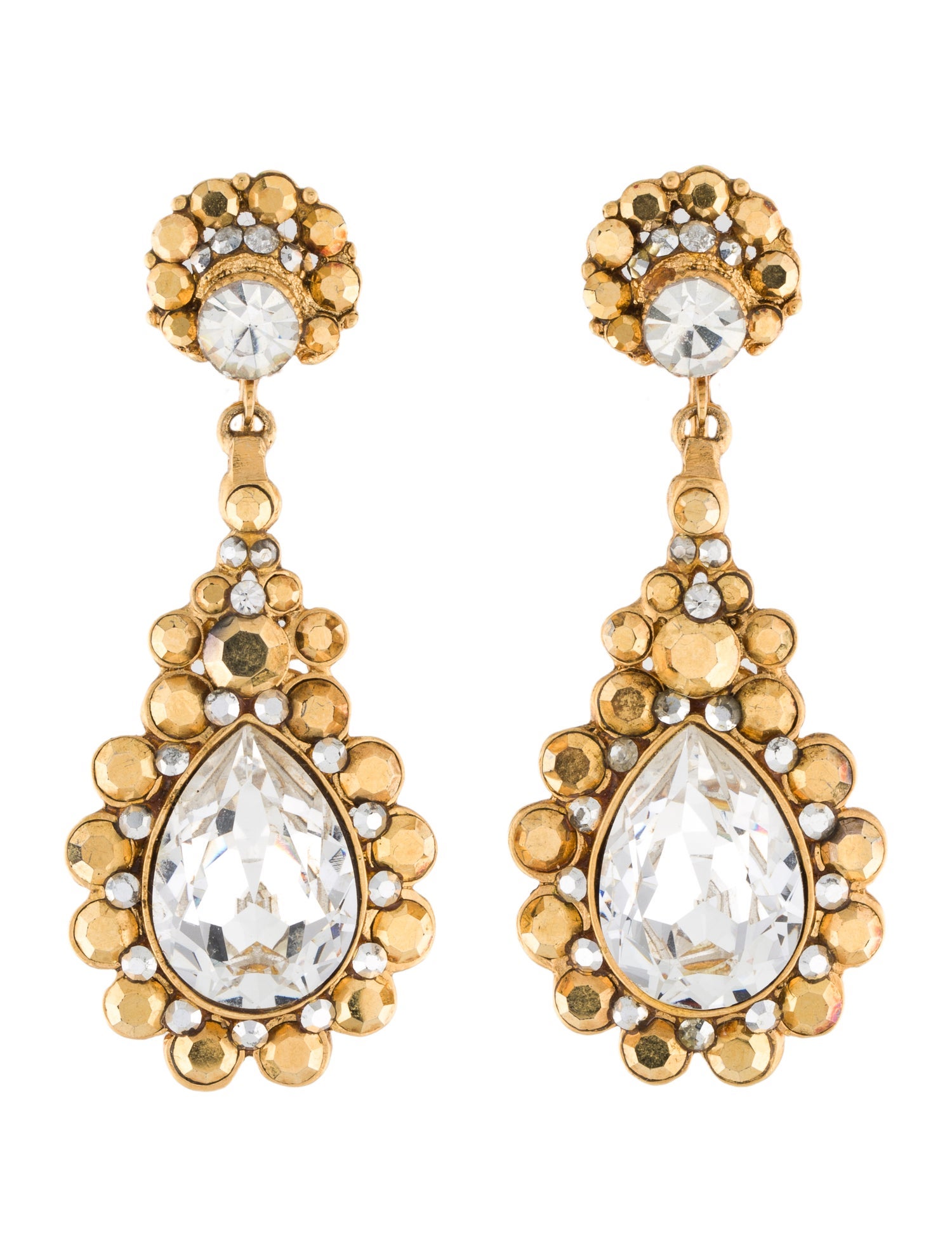 Barrera Crystal Embellished Clip-On Earrings